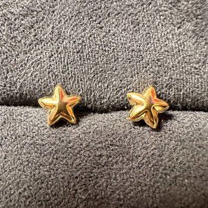 18K Gold Star Earrings